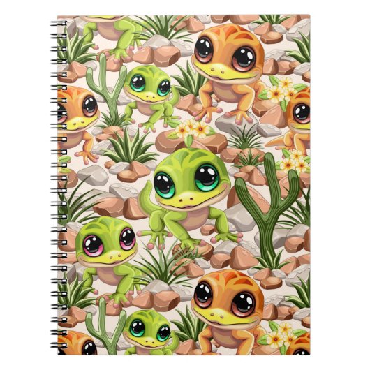 Carnet Bébé Geckos jote personnages de dessin (Devant)