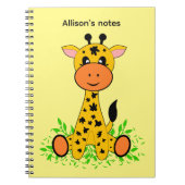 Carnet Bébé girafe drôle mignon pour les enfants  (Devant)