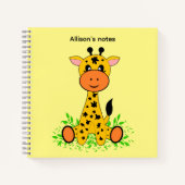 Carnet Bébé girafe drôle mignon pour les enfants (Devant)