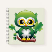 Carnet Bébé Hibou Mignon St Patrick Dessin Animé (Devant)