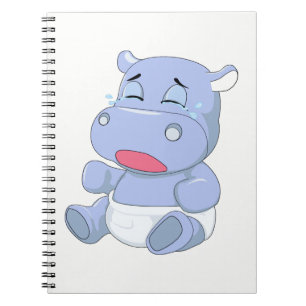 Carnet Bébé hippopotame pleurant