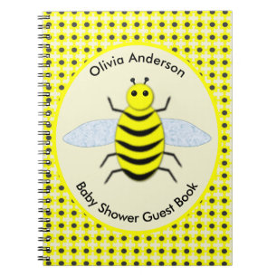 Carnet Bébé Jaune mignonne Fille Abee Baby shower personn