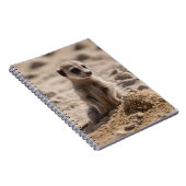 Carnet Bébé Meerkat Jouant Dans Le Sable, (Côté Droit)