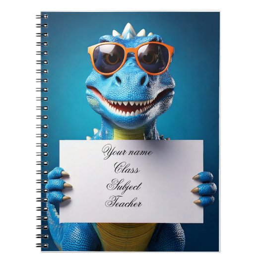 Carnet bébé - Mettez votre nom - Dinosaur (Devant)