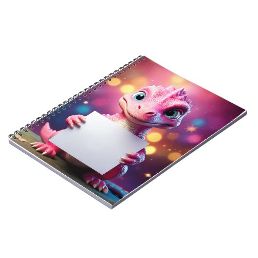 Carnet bébé - Mettez votre nom - Dinosaure bébé (Côté gauche)