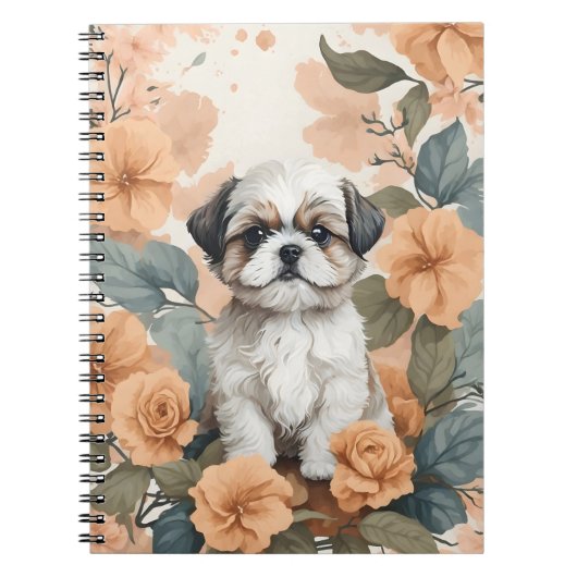 Carnet Bébé mignon Animaux - Chih Tzu Puppy (Devant)