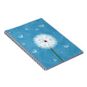 Carnet Bébé mignon assis sur un pissenlit (Côté Droit)