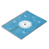 Carnet Bébé mignon assis sur un pissenlit (Côté gauche)