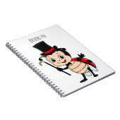 Carnet Bébé mignon avec chapeau et dessin animé de cravat (Côté Droit)