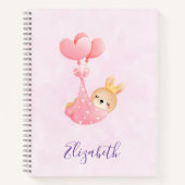 Carnet Bébé mignon dans une couverture de coeur (Devant)