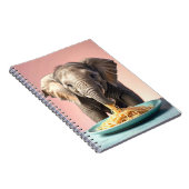 Carnet Bébé mignon Eléphant Manger Spaghetti (Côté Droit)