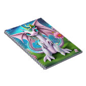 Carnet Bébé mignon et souriant Dragon aux fleurs (Côté Droit)