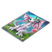 Carnet Bébé mignon et souriant Dragon aux fleurs (Côté gauche)