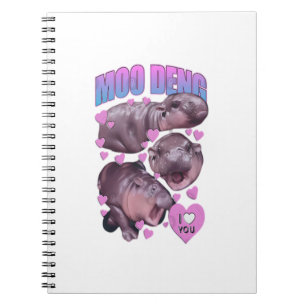 Carnet Bébé mignon Hippo Moo Deng Bouncy Pig in Thai Hipp