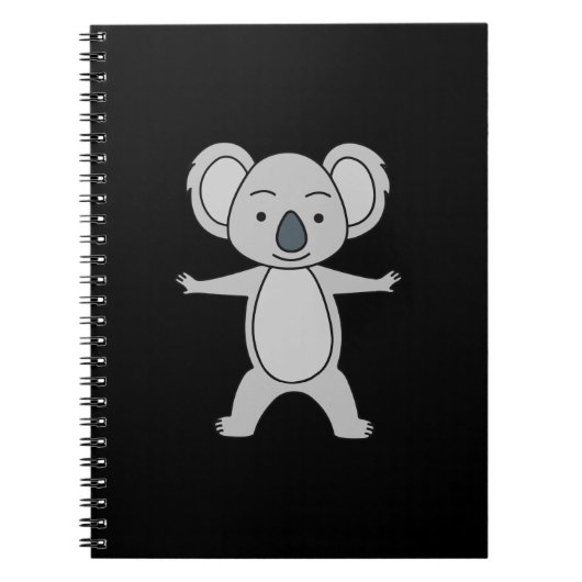 Carnet Bébé mignon Koala Avec Un Sourire Debout (Devant)