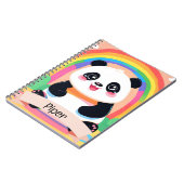 Carnet Bébé mignon Panda arc-en-ciel (Côté gauche)