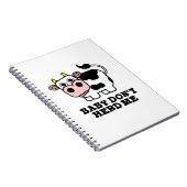 Carnet Bébé Ne Me Rassemble Pas Drôle De Vache Pun  (Côté Droit)