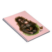 Carnet Bébé orang-outan et papillon (Côté Droit)