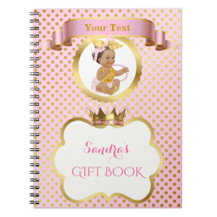 Carnet Bébé princesse Big Bow Gold Guest