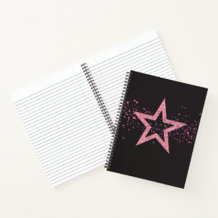 Carnet Bébé rose scintillant étoile jolie