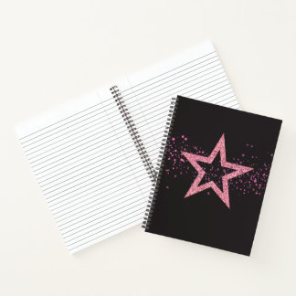 Carnet Bébé rose scintillant étoile jolie