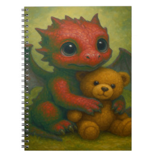 Carnet Bébé rouge mignon avec ours en peluche