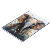 Carnet Bébé sauvage Eléphant Aquarelle unique Art animal (Côté gauche)