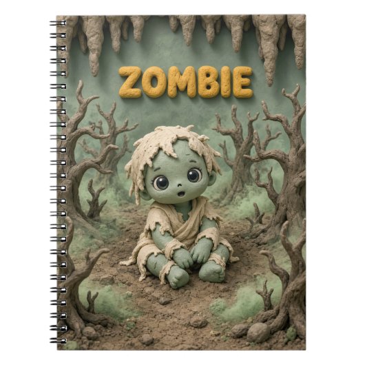 Carnet Bébé zombie mignon, mythique (Devant)