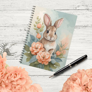 Carnet Bébés mignons animaux   Aquarelle de lapin bébé