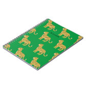 Carnet Bébés Mignons Léopard Guépard Vert avec Nom (Côté gauche)