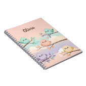 Carnet Bébés oiseaux dodus et mignons sur des branches (Côté Droit)