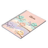 Carnet Bébés oiseaux dodus et mignons sur des branches (Côté gauche)