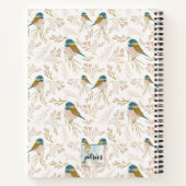 Carnet Bécasse Pink Gold Chickadee Floral Impression (Dos)