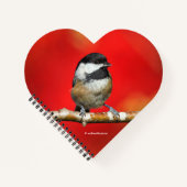 Carnet Bécasseau à carreaux noirs mignon avec feuilles d' (Devant)