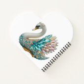 Carnet Bedazzled Diamond Swan Gold Crystal Bling (Dos)