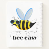 Carnet Bee caractère avec mustache lunettes de soleil Bee (Dos)