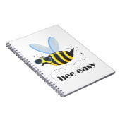 Carnet Bee caractère avec mustache lunettes de soleil Bee (Côté Droit)