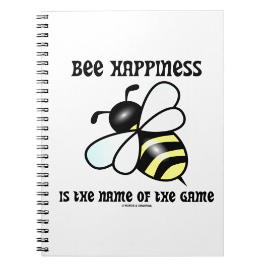 Carnet Bee Happiness Est Le Nom Du Jeu (Bee) (Devant)
