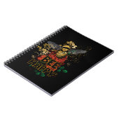 Carnet Bee Happy Abee colorée et Fleurs (Côté gauche)