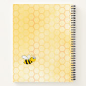 Carnet Bee Happy bumble abeilles jaune nid d'abeilles (Dos)