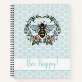 Carnet Bee Happy Floral (Devant)