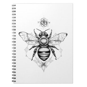 Carnet Bee Wild Animal Nature Illustration Art tatouage