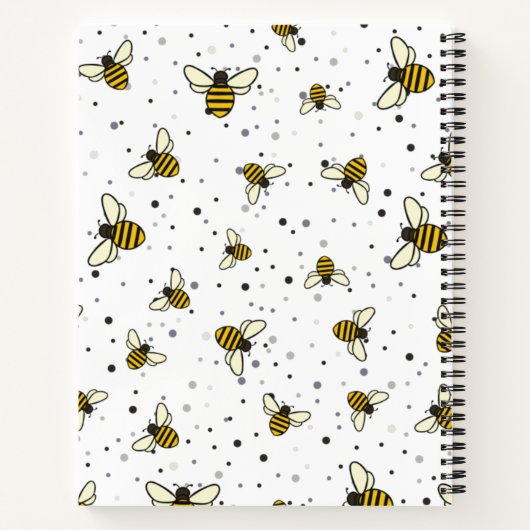 Carnet Bees Motif Blank own Cookbook Recette pour écrire  (Dos)