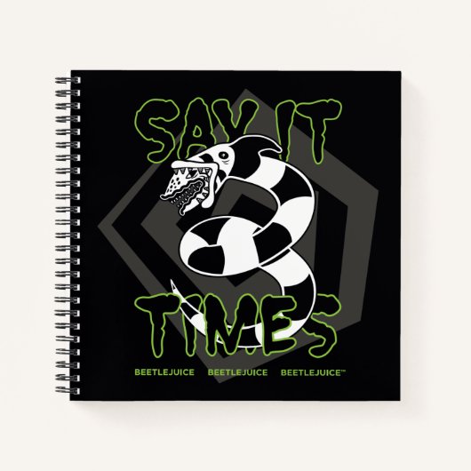 Carnet Beetlejuice | Say It 3 Times (Devant)