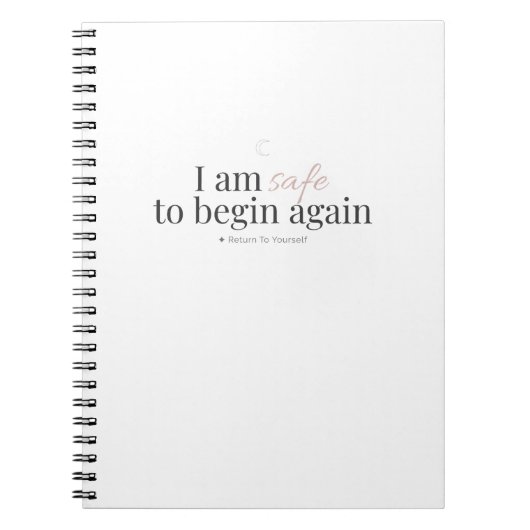 Carnet Begin Again Affirmation (Devant)