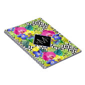 Carnet Bégonia d'orchidée et monogramme des palmettes | (Côté Droit)