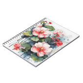 Carnet Bégonia - Fleurs aquarelle (Côté gauche)