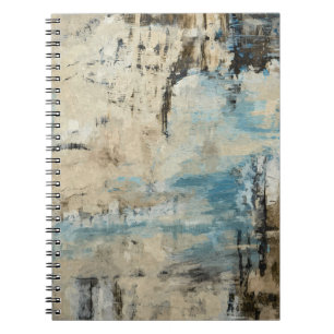 Carnet Beige Bleu Brown Patiné Texture Abstraite