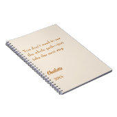 Carnet Beige cream inspirational goal quote (Côté Droit)