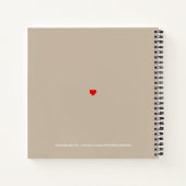Carnet Beige élégant avec Affirmations de typographie bla (Dos)